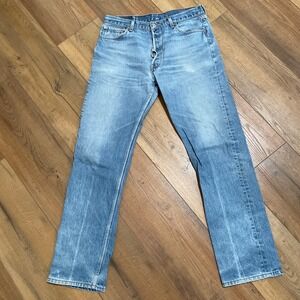Levis 501xx Vintage 90s Made in USA Light Wash Button Fly Jeans Blue 38x38 Mens